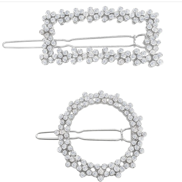 NWT Summer & Rose 2 pack crystal hair clips - Picture 1 of 2